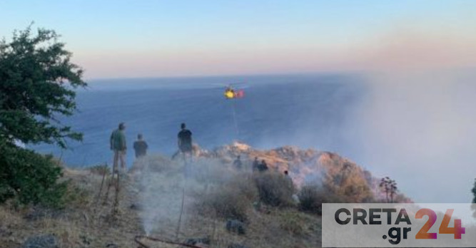 Κρήτη: Ολονύχτια μάχη των πυροσβεστών στη φωτιά που απείλησε το Φοινικόδασος