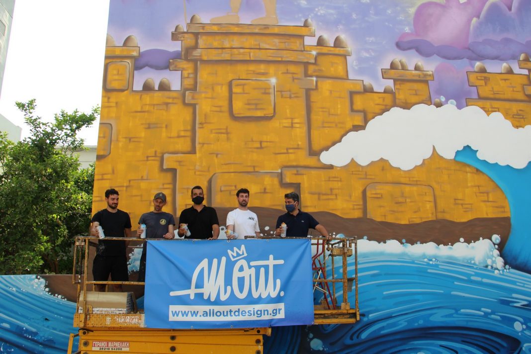 Κρήτη: Εντυπωσιακή τοιχογραφία στο Δημοτικό Πάρκινγκ