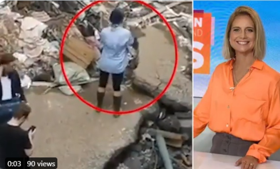 Ο φακός «τσάκωσε» ρεπόρτερ να πασαλείβεται με λάσπη για να δείξει ότι… βοήθησε τους πλημμυροπαθείς!