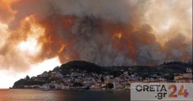Φωτιά στην Εύβοια: Εγκλωβίστηκαν πυροσβέστες – Εκκενώνονται συνεχώς οικισμοί