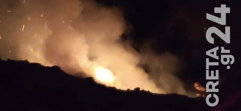 Συναγερμός για πυρκαγιά τα ξημερώματα στην Κρήτη (εικόνες)