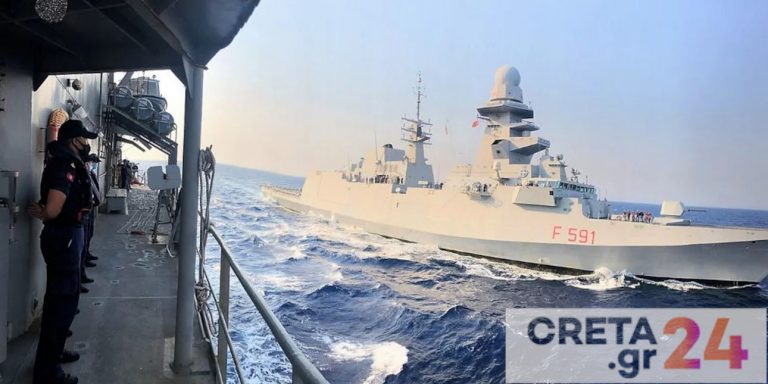 Διεθνείς συνεκπαιδεύσεις Ενόπλων Δυνάμεων νοτιοανατολικά και δυτικά της Κρήτης – Με φρεγάτες και υποβρύχια