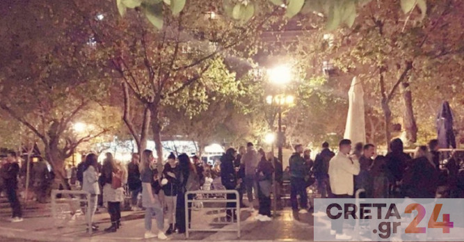 Κρήτη: Κορωνοπάρτι μετά τα μεσάνυχτα παρά την απαγόρευση και πλατείες… σκουπιδότοποι (εικόνες)
