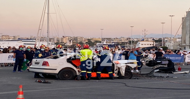 Ηράκλειο: Με επιτυχία ολοκληρώθηκε η προσομοίωση σύγκρουσης και απεγκλωβισμού τραυματία (εικόνες)