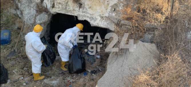 Ηράκλειο: Καθάρισαν τις σπηλιές στην Χρυσοπηγή