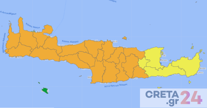 Κορωνοϊός: «Πορτοκαλί» το Ηράκλειο στον επιδημιολογικό χάρτη