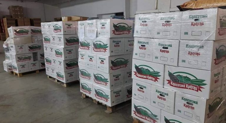 Ηράκλειο: Ένα φορτηγό με είδη πρώτης ανάγκης για τους πυρόπληκτους