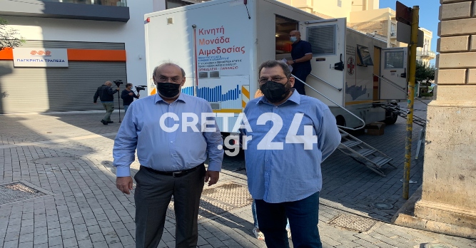 Στο Ηράκλειο ο πρόεδρος του Εθνικού Κέντρου Αιμοδοσίας (εικόνες)