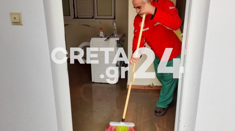 Στα χωριά του Ηρακλείου έδειξε τα «δόντια» του ο «Μπάλλος» – Σπίτια πλημμύρισαν, δρόμοι «κόπηκαν» στα δύο