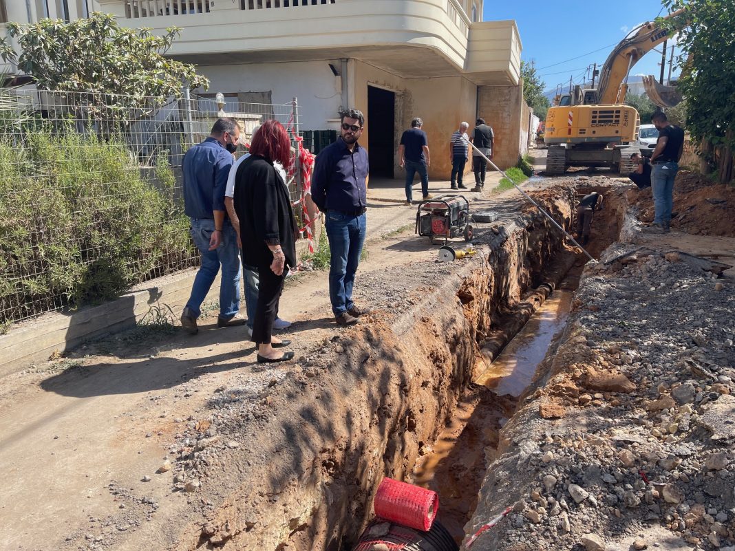 Συνεχίζεται το έργο «Δίκτυα Όμβριων Δ.Ε.Υ.Α.ΧΑΝΙΩΝ»