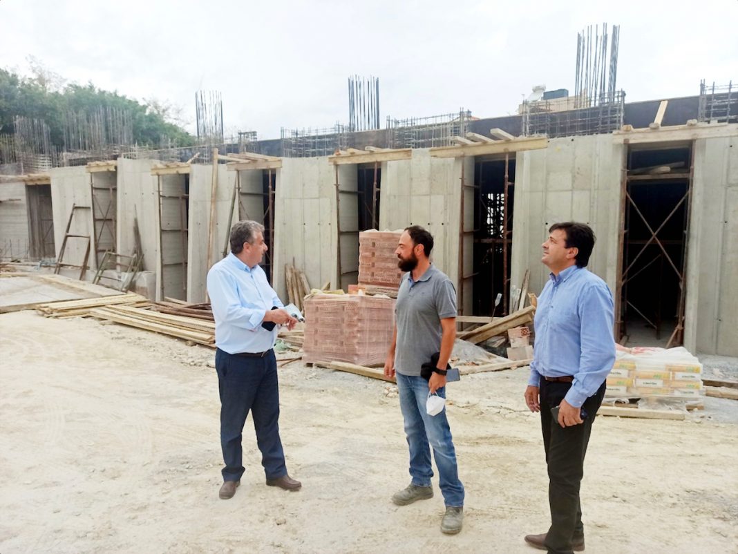 Επίσκεψη Περιφερειάρχη στο νεοανεγειρόμενο κτίριο Υπηρεσιών της Περιφέρεια Κρήτης