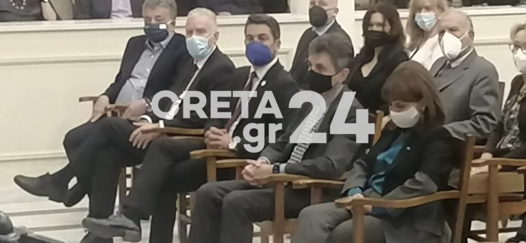 Στα εγκαίνια της έκθεσης «Η Ελλάδα μετά την Επανάσταση» στα Χανιά η Κατερίνα Σακελλαροπούλου