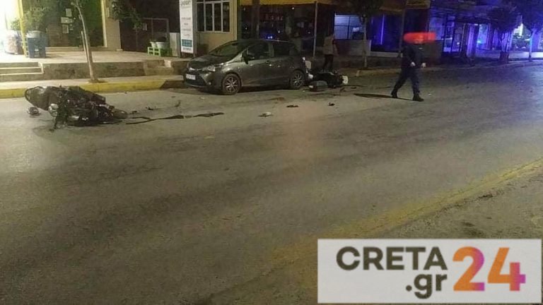 Ηράκλειο: Τρέχει και δεν φτάνει το ΕΚΑΒ – Στο νοσοκομείο δύο άτομα μετά από τροχαίο (εικόνες)