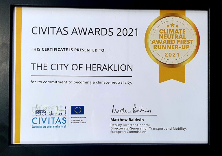 Ευρωπαϊκή διάκριση για τον Δήμο Ηρακλείου για την υπηρεσία δωρεάν μετακίνησης με τα mini bus