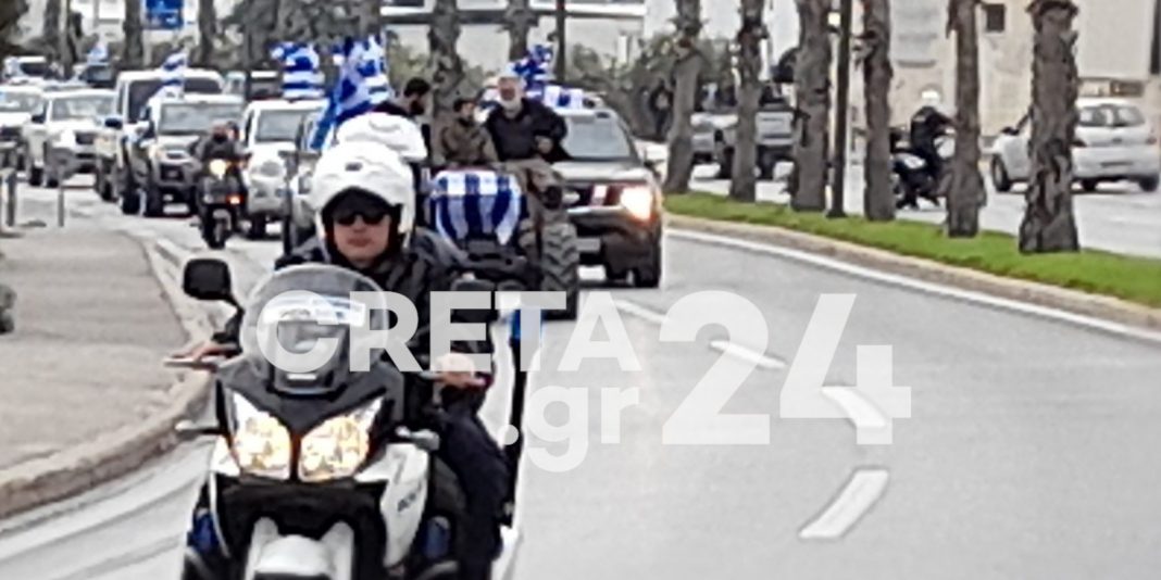 Ηράκλειο: «Τείχος προστασίας» από την ΕΛ.ΑΣ. για την αποφυγή επεισοδίων στην κινητοποίηση των αγροτοκτηνοτρόφων