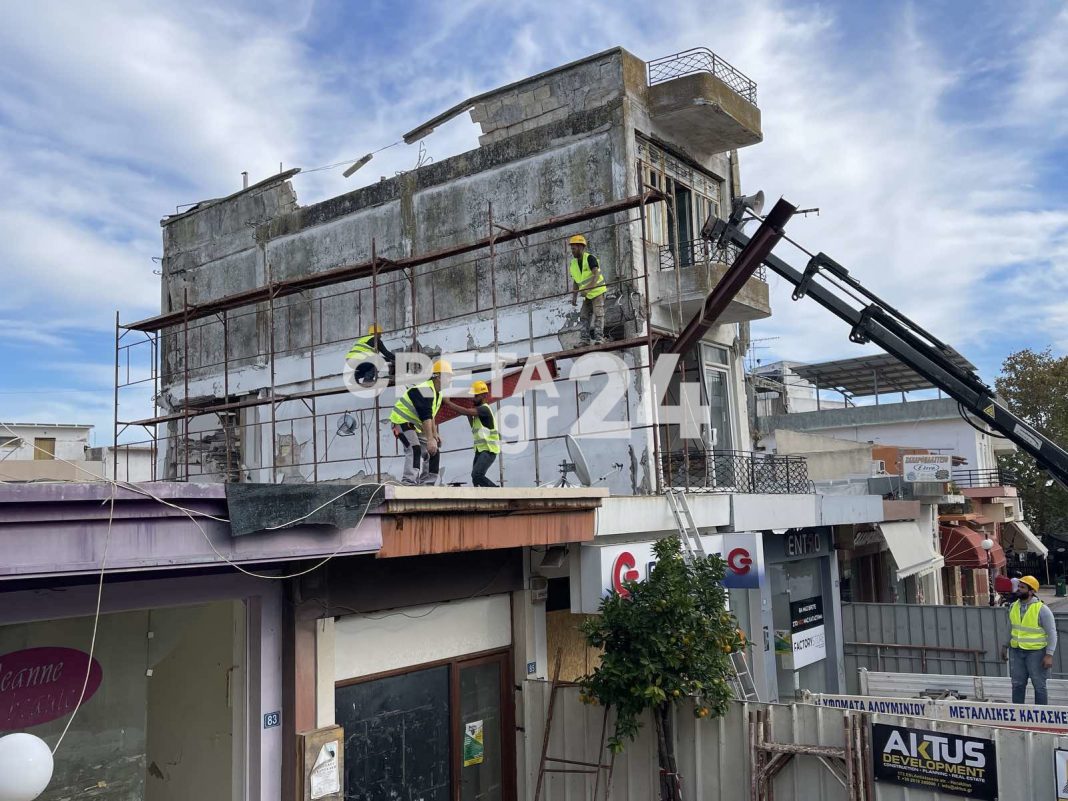 Ηράκλειο: Ξεκινάει η διαδικασία για την κατεδάφιση των επικινδύνως ετοιμόρροπων κτίρια