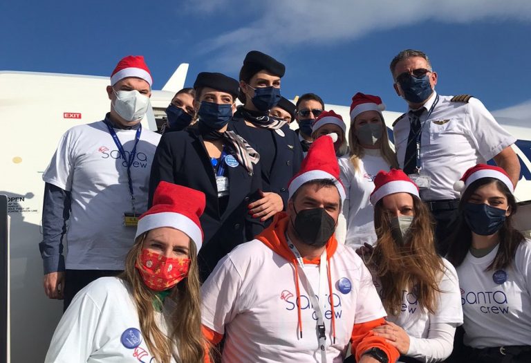 Η εθελοντική ομάδα εργαζομένων της AEGEAN ταξίδεψε μαζί με το Ίδρυμα Β & Ε Γουλανδρή, για να μοιράσει δώρα σε παιδιά