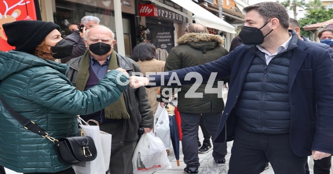 Στο κέντρο του Ηρακλείου ο Ν. Ανδρουλάκης