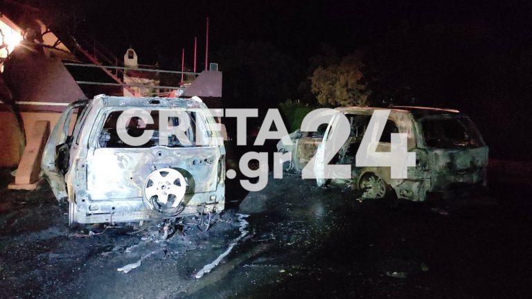Ηράκλειο: Εμπρησμός πίσω από την φωτιά στα δύο οχήματα (εικόνες)