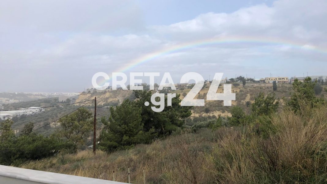 Ηράκλειο: Μετά το ψιλόβροχο… το ουράνιο τόξο! (εικόνες)