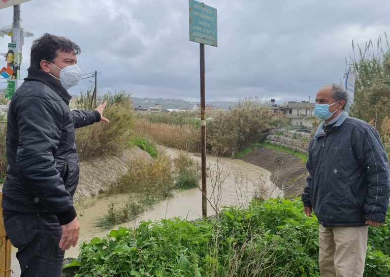 Αυτοψία του Ν. Συριγωνάκη σε περιοχές με ρέματα και παραπόταμους