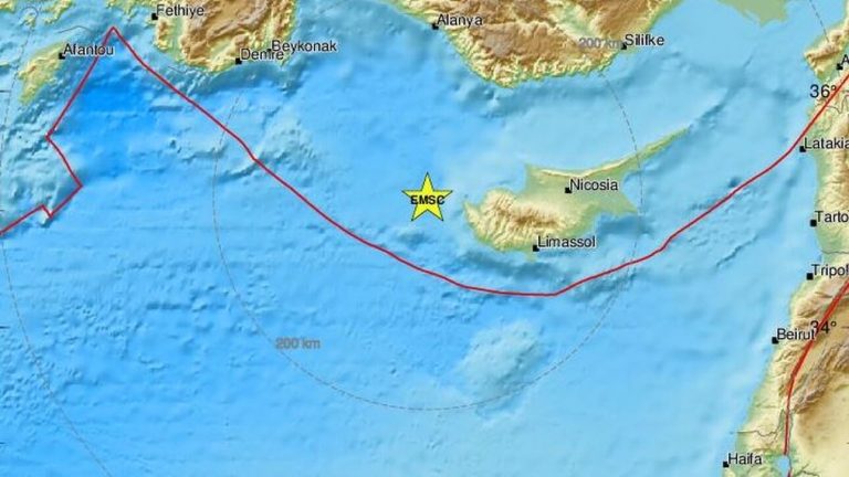 Μεγάλος σεισμός 6,5 Ρίχτερ κοντά στην Κύπρο