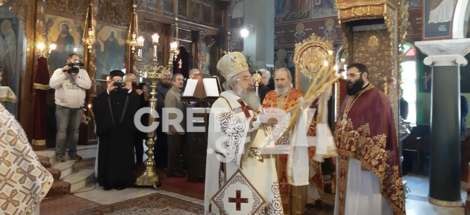 Ρέθυμνο: Βαθιά συγκίνηση στην αποχαιρετιστήρια Θεία Λειτουργία για τον νέο Αρχιεπίσκοπο Κρήτης
