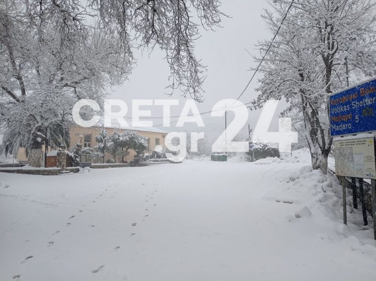 Κακοκαιρία «Ελπίς»: Το «έστρωσε» στα Χανιά (εικόνες)