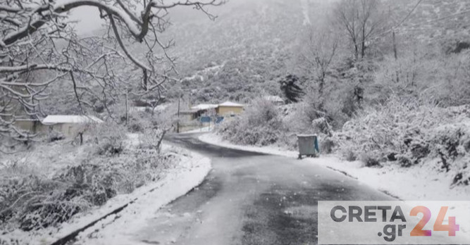 Κρήτη: Ο παγετός στο δρόμο ακινητοποίησε αυτοκίνητα