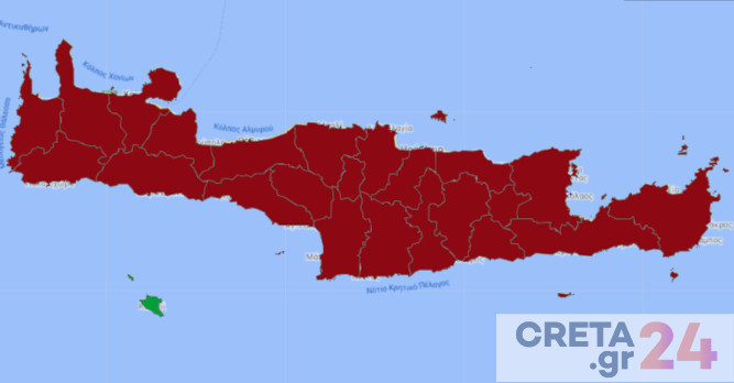 Κορωνοϊός: Από το «κόκκινο» στο «βαθύ κόκκινο» μέσα σε λίγες ημέρες η Κρήτη
