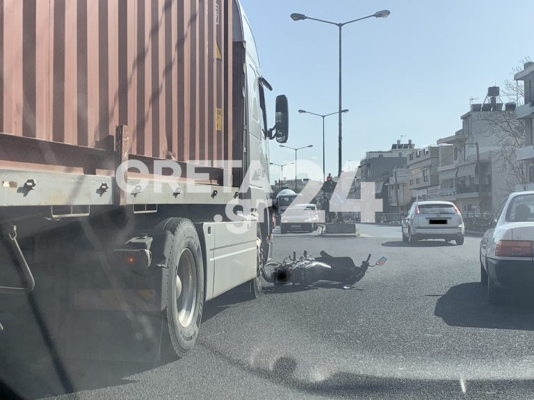 Νέο τροχαίο στο Ηράκλειο – Τραυματίστηκε οδηγός μηχανής