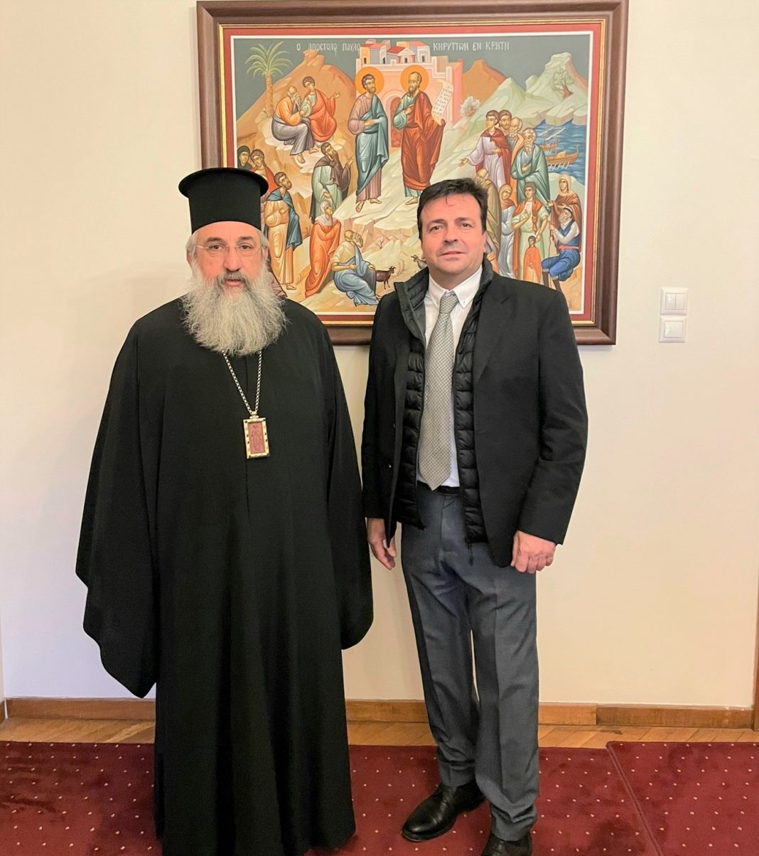 Συνάντηση Ν. Συριγωνάκη με τον νέο Αρχιεπίσκοπο Κρήτης