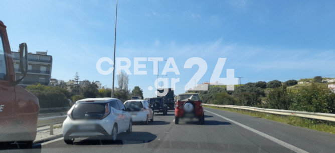 Ηράκλειο: Τα έργα στον ΒΟΑΚ έφεραν ουρές χιλιομέτρων