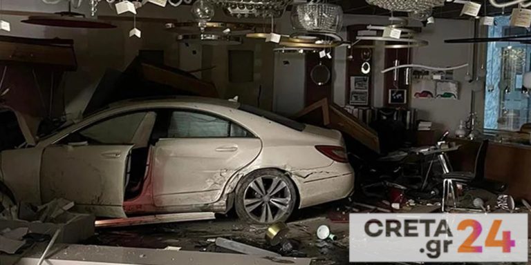 Οδηγός ΙΧ «μπούκαρε» σε κατάστημα φωτιστικών – Προκάλεσε ζημιά χιλιάδων ευρώ