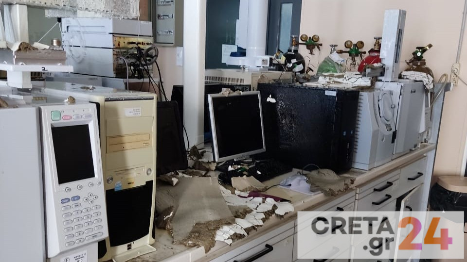 Ηράκλειο: Πλημμύρισε το Εργαστήριο Τοξικολογίας του Πανεπιστημίου Κρήτης