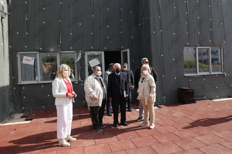 Ολοκληρώνεται το νηπιαγωγείο Αγίας Αικατερίνης – Στις εργασίες ο Δήμαρχος Ηρακλείου Βασίλης Λαμπρινός