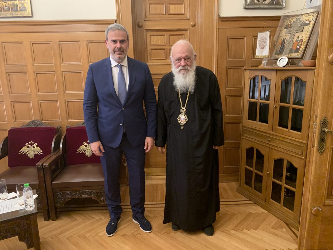Συνάντηση Δ. Φραγκάκη με τον Αρχιεπίσκοπο Αθηνών και Πάσης Ελλάδος Ιερώνυμο