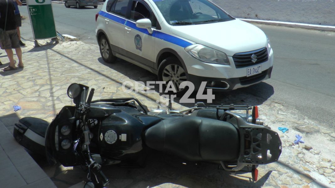 Κρήτη: Σφοδρή σύγκρουση μηχανής με αυτοκίνητο – Στο νοσοκομείο ένα άτομο