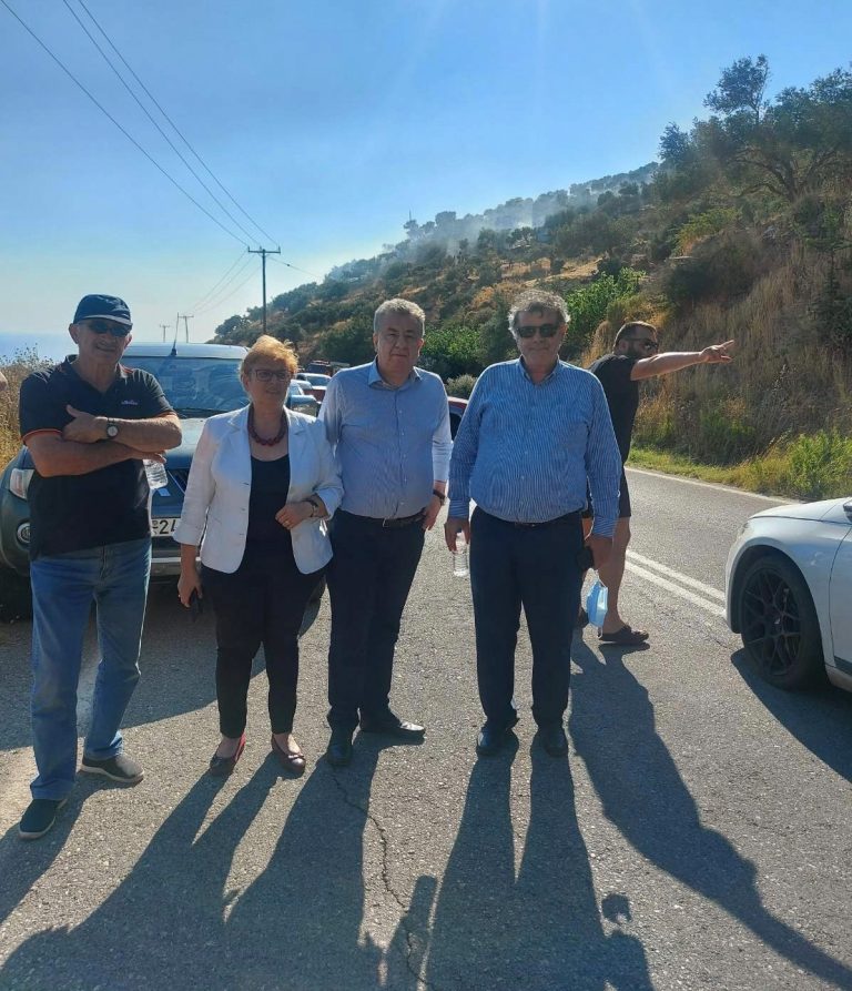 Στη μεγάλη πυρκαγιά στο Ρέθυμνο ο Σταύρος Αρναουτάκης