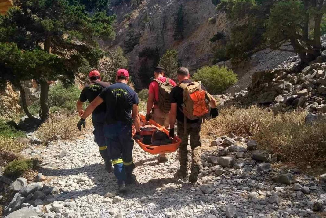 Κρήτη: Διάσωση τραυματισμένης τουρίστριας από φαράγγι