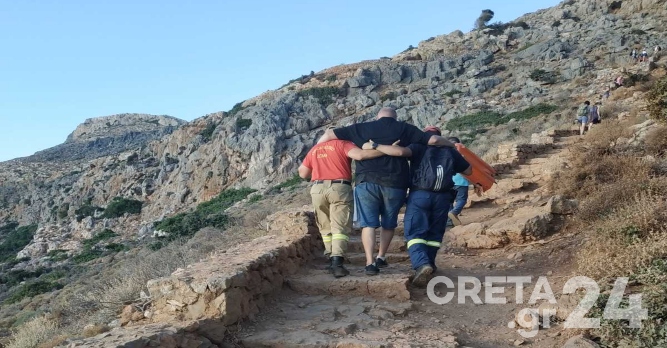 Εγκλωβισμός 44χρονου Τεξανού σε μονοπάτι του Μπάλου – Επιχείρηση διάσωσης