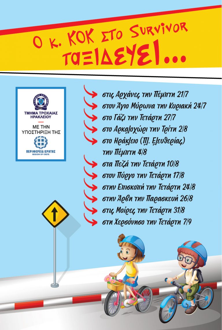 Κρήτη: Συνεχίζεται η καμπάνια ενημέρωσης οδικής ασφάλειας