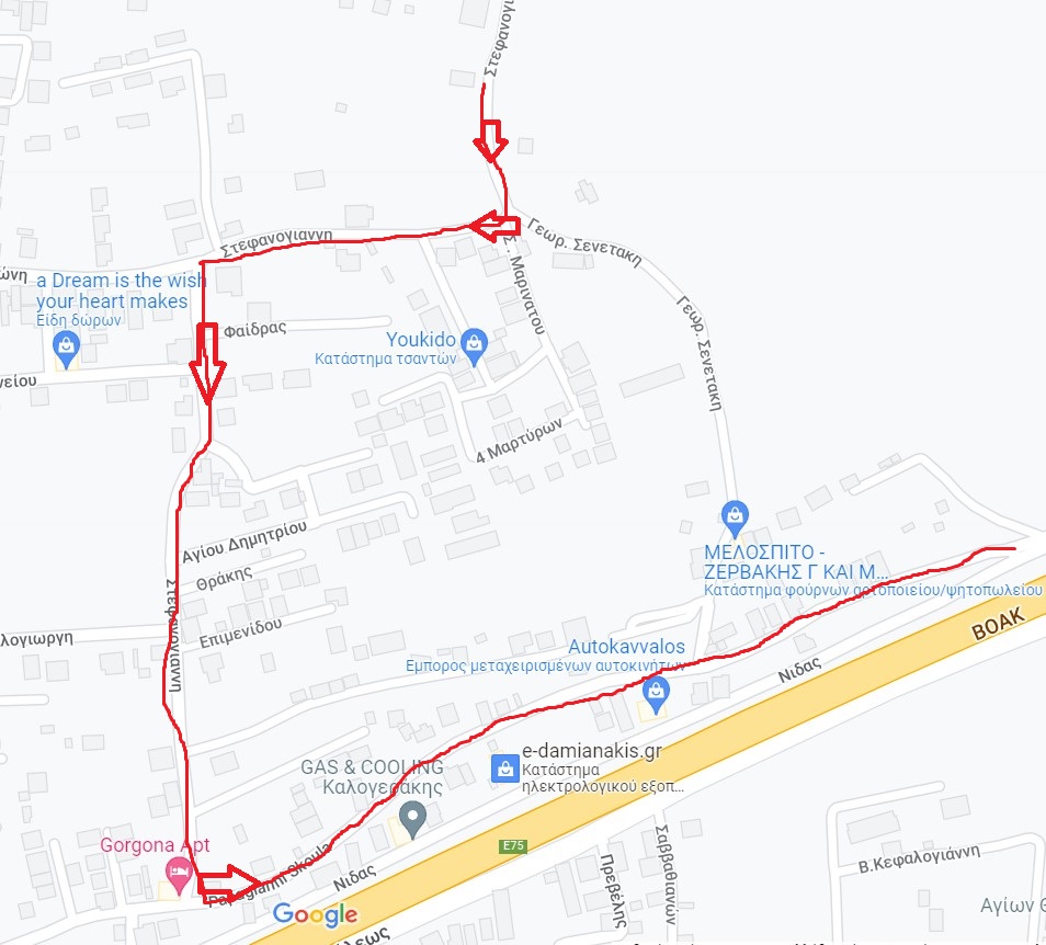 Ηράκλειο: Κλειστή η οδός Σενετάκη από 13.00 έως 17.00 λόγω εργασιών
