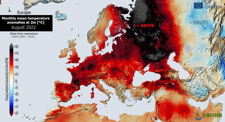 Αύγουστος 2022: Ο πιο θερμός από το 1979 για την Ευρώπη