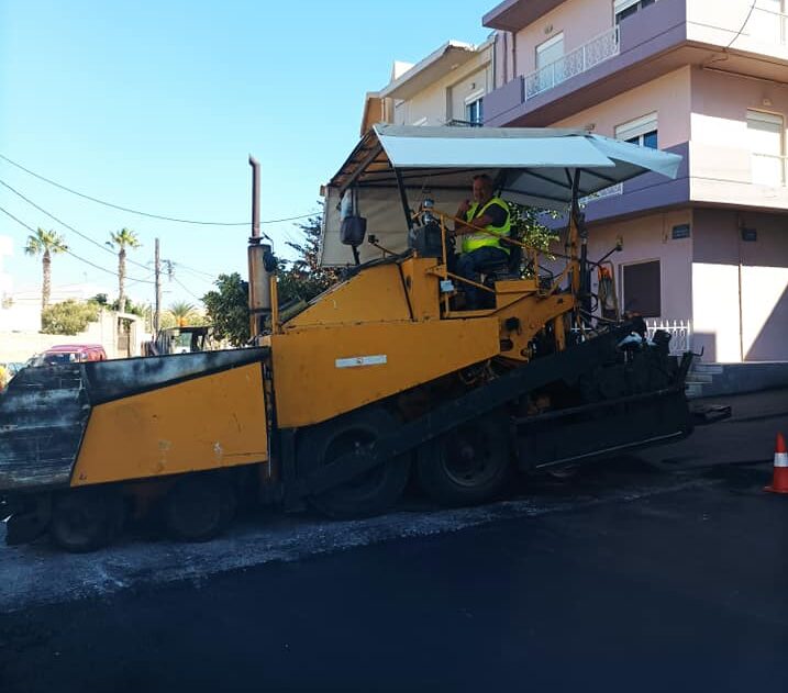 Συνεχίζονται οι ασφαλτοστρώσεις στην 3η Κοινότητα του Δήμου Ηρακλείου