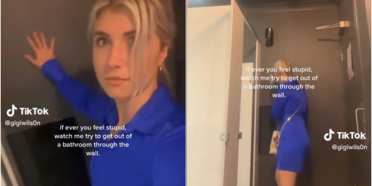 Viral: Μπέρδεψε τον τοίχο με την πόρτα τουαλέτας και πάλευε να βγει – Νόμιζε ότι είχε κλειδωθεί