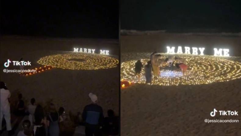 Πήγε να κάνει πρόταση γάμου σε παραλία και έψαχνε το δαχτυλίδι στην άμμο