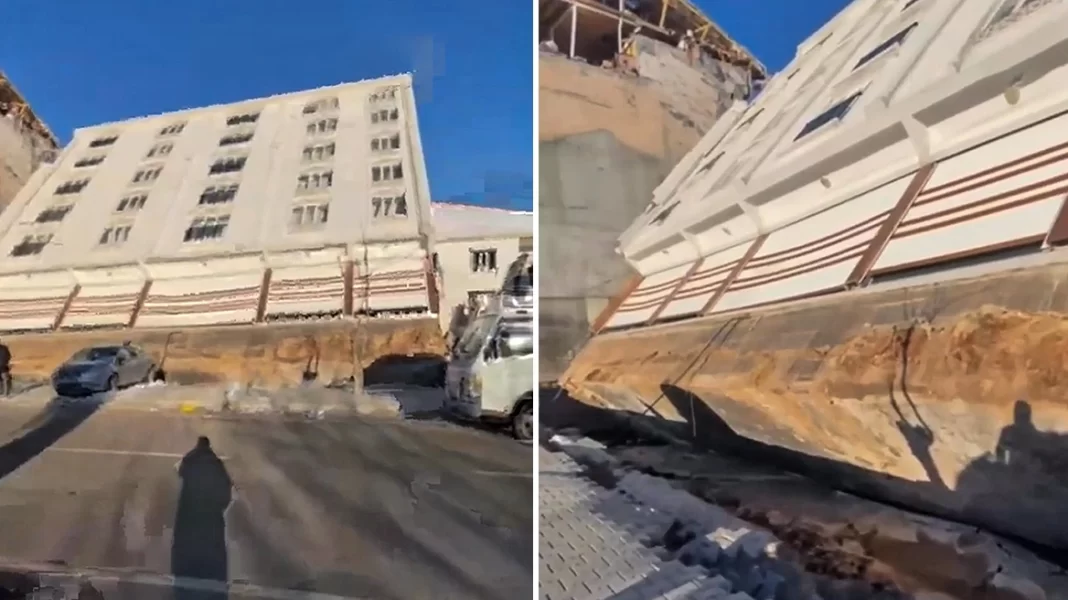 Σεισμός στην Τουρκία: Κτίριο έγειρε από τα Ρίχτερ και φάνηκε ότι… δεν είχε θεμέλια – Δείτε βίντεο