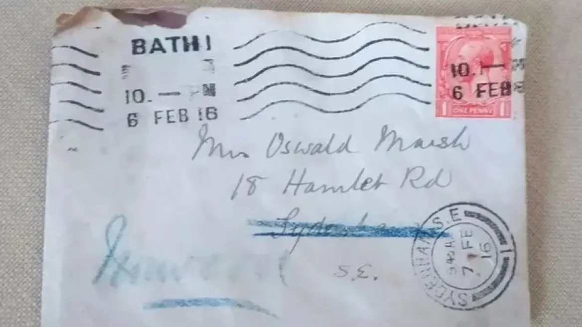 Γράμμα που παρέπεσε έκανε τελικά έναν αιώνα για να φτάσει στον προορισμό του