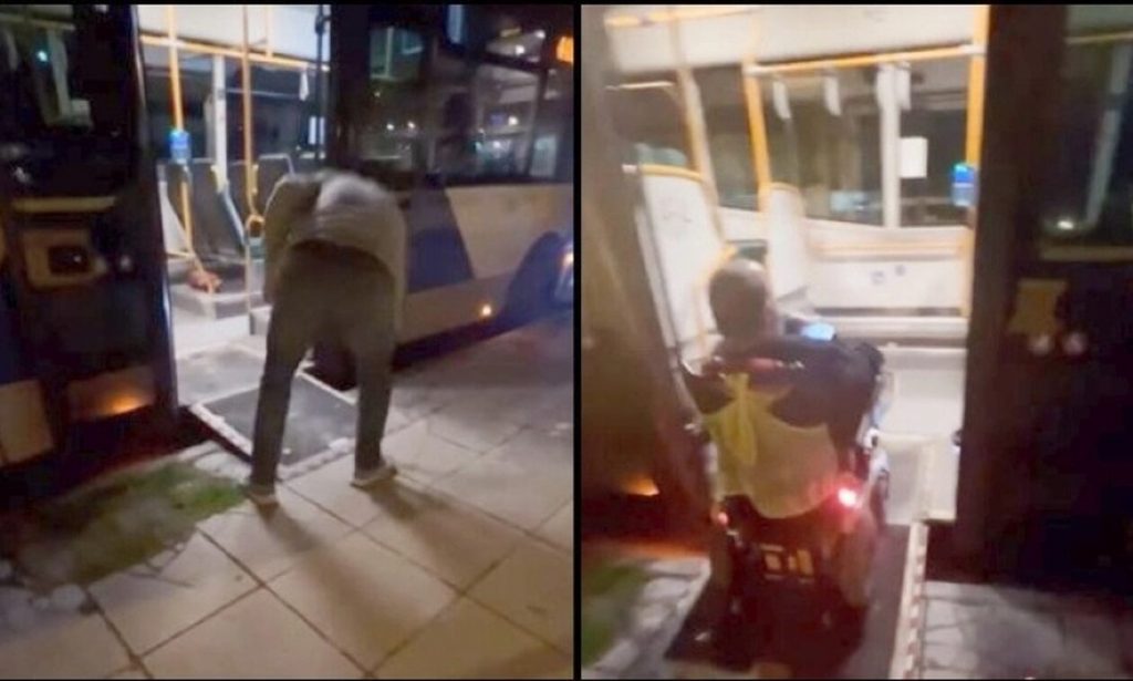 Οδηγός λεωφορείου άνοιξε την ράμπα για να μπει ΑμεΑ και αποθεώθηκε (βίντεο)